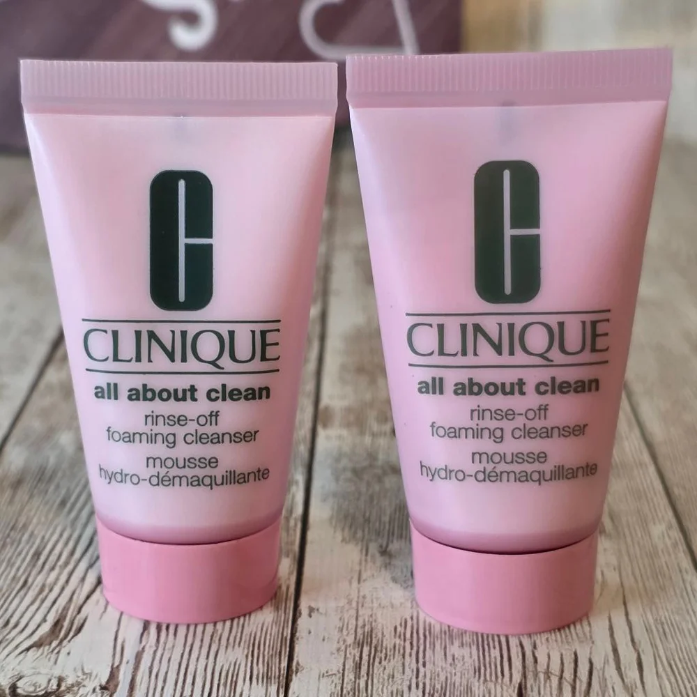 Two Clinique All About Clean Foaming Cleanser 30 ml each
